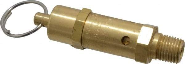 Kingston - 1/4" Inlet, ASME Safety Relief Valve - 150 Max psi, Brass - Apex Tool & Supply