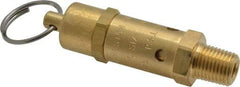 Kingston - 1/4" Inlet, ASME Safety Relief Valve - 175 Max psi, Brass - Apex Tool & Supply