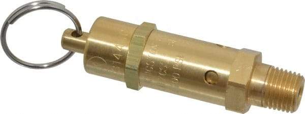 Kingston - 1/4" Inlet, ASME Safety Relief Valve - 200 Max psi, Brass - Apex Tool & Supply