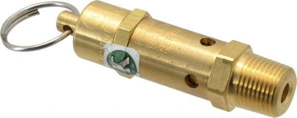 Kingston - 3/8" Inlet, ASME Safety Relief Valve - 75 Max psi, Brass - Apex Tool & Supply