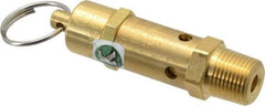 Kingston - 3/8" Inlet, ASME Safety Relief Valve - 75 Max psi, Brass - Apex Tool & Supply