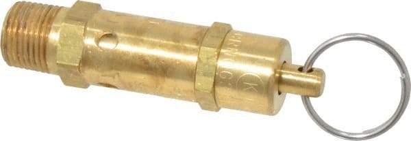 Kingston - 3/8" Inlet, ASME Safety Relief Valve - 150 Max psi, Brass - Apex Tool & Supply