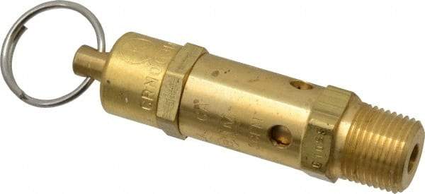Kingston - 3/8" Inlet, ASME Safety Relief Valve - 200 Max psi, Brass - Apex Tool & Supply
