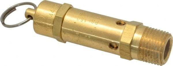 Kingston - 1/2" Inlet, ASME Safety Relief Valve - 150 Max psi, Brass - Apex Tool & Supply