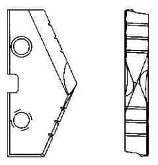 Allied Machine and Engineering - 2-21/32" Diam x 7/16" Thick, Seat Code 5, 144° Included Angle Spade Drill Insert - TiN Coated, High Speed Steel, Series T-A - Apex Tool & Supply