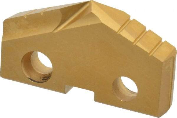 Allied Machine and Engineering - 1-13/32" Diam x 1/4" Thick, Seat Code 3, 132° Included Angle Spade Drill Insert - TiN Coated, Cobalt, Series GEN2 T-A - Apex Tool & Supply