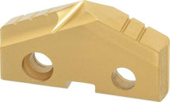 Allied Machine and Engineering - 1-7/16" Diam x 1/4" Thick, Seat Code 3, 132° Included Angle Spade Drill Insert - TiN Coated, Cobalt, Series GEN2 T-A - Apex Tool & Supply