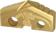 Allied Machine and Engineering - 1-15/32" Diam x 1/4" Thick, Seat Code 3, 132° Included Angle Spade Drill Insert - TiN Coated, Cobalt, Series GEN2 T-A - Apex Tool & Supply