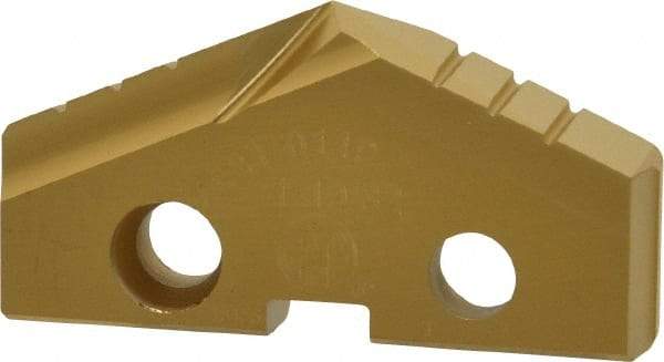 Allied Machine and Engineering - 1-19/32" Diam x 1/4" Thick, Seat Code 3, 132° Included Angle Spade Drill Insert - TiN Coated, Cobalt, Series GEN2 T-A - Apex Tool & Supply