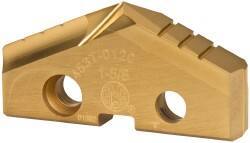 Allied Machine and Engineering - 1-5/8" Diam x 1/4" Thick, Seat Code 3, 132° Included Angle Spade Drill Insert - TiN Coated, Cobalt, Series GEN2 T-A - Apex Tool & Supply