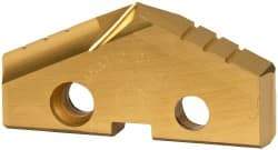 Allied Machine and Engineering - 1-21/32" Diam x 1/4" Thick, Seat Code 3, 132° Included Angle Spade Drill Insert - TiN Coated, Cobalt, Series GEN2 T-A - Apex Tool & Supply