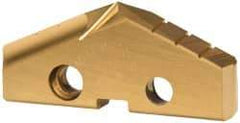Allied Machine and Engineering - 1-13/16" Diam x 1/4" Thick, Seat Code 3, 132° Included Angle Spade Drill Insert - TiN Coated, Cobalt, Series GEN2 T-A - Apex Tool & Supply