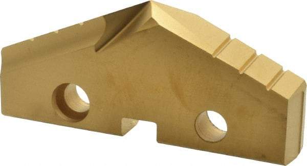 Allied Machine and Engineering - 2-3/32" Diam x 5/16" Thick, Seat Code 4, 132° Included Angle Spade Drill Insert - TiN Coated, High Speed Steel, Series GEN2 T-A - Apex Tool & Supply