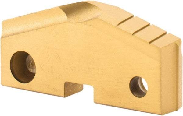 Allied Machine and Engineering - 2-17/32" Diam x 7/16" Thick, Seat Code 5, 144° Included Angle Spade Drill Insert - TiN Coated, High Speed Steel, Series T-A - Apex Tool & Supply