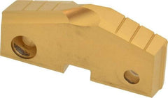 Allied Machine and Engineering - 2-9/16" Diam x 7/16" Thick, Seat Code 5, 144° Included Angle Spade Drill Insert - TiN Coated, High Speed Steel, Series T-A - Apex Tool & Supply