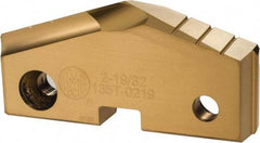 Allied Machine and Engineering - 2-19/32" Diam x 7/16" Thick, Seat Code 5, 144° Included Angle Spade Drill Insert - TiN Coated, High Speed Steel, Series T-A - Apex Tool & Supply