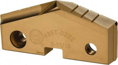 Allied Machine and Engineering - 2-11/16" Diam x 7/16" Thick, Seat Code 5, 144° Included Angle Spade Drill Insert - TiN Coated, High Speed Steel, Series GEN2 T-A - Apex Tool & Supply