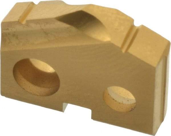 Allied Machine and Engineering - 17/32" Diam x 1/8" Thick, Seat Code 0, 132° Included Angle Spade Drill Insert - TiN Coated, Carbide, Grade K20, Series T-A - Apex Tool & Supply