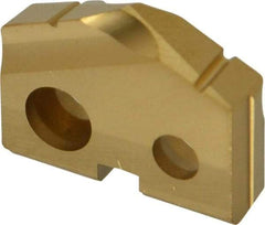 Allied Machine and Engineering - 9/16" Diam x 1/8" Thick, Seat Code 0, 132° Included Angle Spade Drill Insert - TiN Coated, Carbide, Grade K20, Series T-A - Apex Tool & Supply