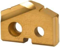 Allied Machine and Engineering - 15.5mm Diam x 1/8" Thick, Seat Code 0, 132° Included Angle Spade Drill Insert - TiN Coated, Carbide, Grade K20, Series T-A - Apex Tool & Supply