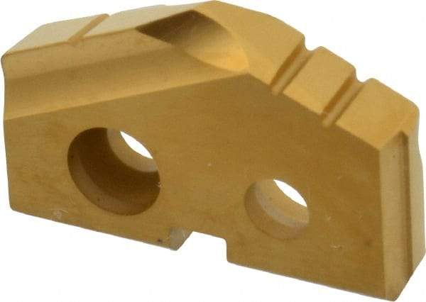 Allied Machine and Engineering - 21/32" Diam x 1/8" Thick, Seat Code 0, 132° Included Angle Spade Drill Insert - TiN Coated, Carbide, Grade K20, Series T-A - Apex Tool & Supply