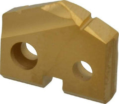 Allied Machine and Engineering - 45/64" Diam x 5/32" Thick, Seat Code 1, 132° Included Angle Spade Drill Insert - TiN Coated, Carbide, Grade K20, Series T-A - Apex Tool & Supply
