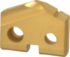 Allied Machine and Engineering - 23/32" Diam x 5/32" Thick, Seat Code 1, 132° Included Angle Spade Drill Insert - TiN Coated, Carbide, Grade K20, Series T-A - Apex Tool & Supply