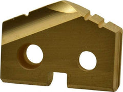Allied Machine and Engineering - 25/32" Diam x 5/32" Thick, Seat Code 1, 132° Included Angle Spade Drill Insert - TiN Coated, Carbide, Grade K20, Series T-A - Apex Tool & Supply