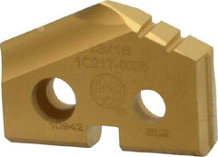 Allied Machine and Engineering - 13/16" Diam x 5/32" Thick, Seat Code 1, 132° Included Angle Spade Drill Insert - TiN Coated, Carbide, Grade K20, Series T-A - Apex Tool & Supply