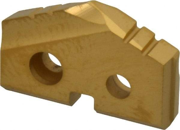 Allied Machine and Engineering - 7/8" Diam x 5/32" Thick, Seat Code 1, 132° Included Angle Spade Drill Insert - TiN Coated, Carbide, Grade K20, Series T-A - Apex Tool & Supply