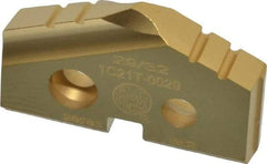 Allied Machine and Engineering - 29/32" Diam x 5/32" Thick, Seat Code 1, 132° Included Angle Spade Drill Insert - TiN Coated, Carbide, Grade K20, Series T-A - Apex Tool & Supply