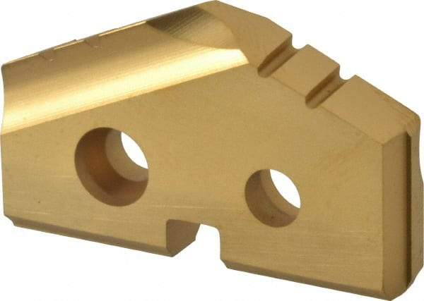 Allied Machine and Engineering - 59/64" Diam x 5/32" Thick, Seat Code 1, 132° Included Angle Spade Drill Insert - TiN Coated, Carbide, Grade K20, Series T-A - Apex Tool & Supply