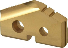 Allied Machine and Engineering - 59/64" Diam x 5/32" Thick, Seat Code 1, 132° Included Angle Spade Drill Insert - TiN Coated, Carbide, Grade K20, Series T-A - Apex Tool & Supply