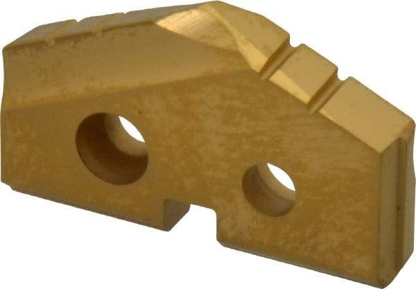 Allied Machine and Engineering - 15/16" Diam x 5/32" Thick, Seat Code 1, 132° Included Angle Spade Drill Insert - TiN Coated, Carbide, Grade K20, Series T-A - Apex Tool & Supply