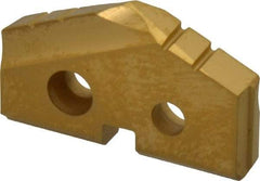 Allied Machine and Engineering - 15/16" Diam x 5/32" Thick, Seat Code 1, 132° Included Angle Spade Drill Insert - TiN Coated, Carbide, Grade K20, Series T-A - Apex Tool & Supply