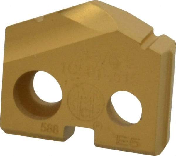 Allied Machine and Engineering - 33/64" Diam x 1/8" Thick, Seat Code 0, 132° Included Angle Spade Drill Insert - TiN Coated, Carbide, Grade P40, Series T-A - Apex Tool & Supply
