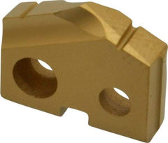 Allied Machine and Engineering - 17/32" Diam x 1/8" Thick, Seat Code 0, 132° Included Angle Spade Drill Insert - TiN Coated, Carbide, Grade P40, Series T-A - Apex Tool & Supply