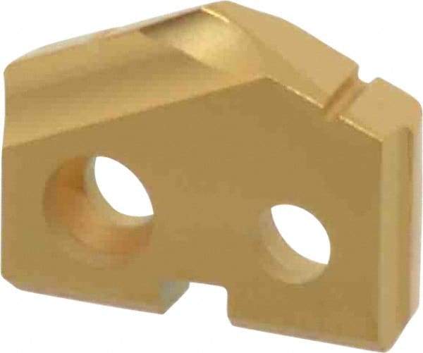 Allied Machine and Engineering - 9/16" Diam x 1/8" Thick, Seat Code 0, 132° Included Angle Spade Drill Insert - TiN Coated, Carbide, Grade P40, Series T-A - Apex Tool & Supply