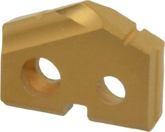 Allied Machine and Engineering - 19/32" Diam x 1/8" Thick, Seat Code 0, 132° Included Angle Spade Drill Insert - TiN Coated, Carbide, Grade P40, Series T-A - Apex Tool & Supply