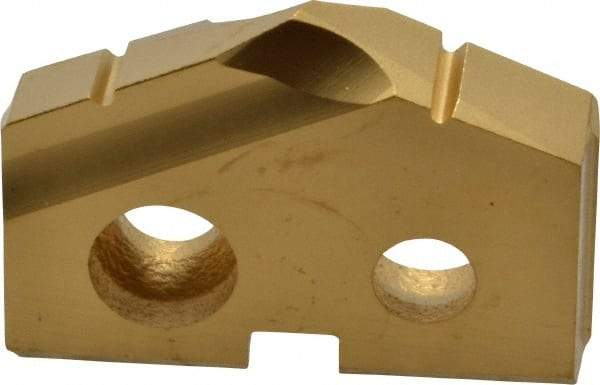 Allied Machine and Engineering - 5/8" Diam x 1/8" Thick, Seat Code 0, 132° Included Angle Spade Drill Insert - TiN Coated, Carbide, Grade P40, Series T-A - Apex Tool & Supply
