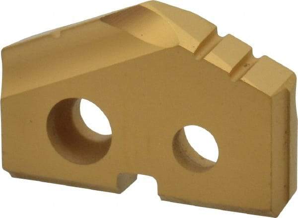 Allied Machine and Engineering - 21/32" Diam x 1/8" Thick, Seat Code 0, 132° Included Angle Spade Drill Insert - TiN Coated, Carbide, Grade P40, Series T-A - Apex Tool & Supply