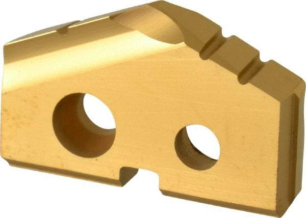 Allied Machine and Engineering - 11/16" Diam x 1/8" Thick, Seat Code 0, 132° Included Angle Spade Drill Insert - TiN Coated, Carbide, Grade P40, Series T-A - Apex Tool & Supply