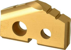 Allied Machine and Engineering - 11/16" Diam x 1/8" Thick, Seat Code 0, 132° Included Angle Spade Drill Insert - TiN Coated, Carbide, Grade P40, Series T-A - Apex Tool & Supply