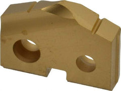 Allied Machine and Engineering - 47/64" Diam x 5/32" Thick, Seat Code 1, 132° Included Angle Spade Drill Insert - TiN Coated, Carbide, Grade P40, Series T-A - Apex Tool & Supply