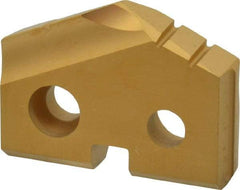 Allied Machine and Engineering - 49/64" Diam x 5/32" Thick, Seat Code 1, 132° Included Angle Spade Drill Insert - TiN Coated, Carbide, Grade P40, Series T-A - Apex Tool & Supply