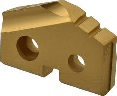 Allied Machine and Engineering - 13/16" Diam x 5/32" Thick, Seat Code 1, 132° Included Angle Spade Drill Insert - TiN Coated, Carbide, Grade P40, Series T-A - Apex Tool & Supply