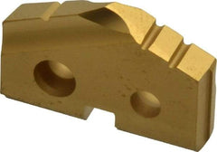 Allied Machine and Engineering - 27/32" Diam x 5/32" Thick, Seat Code 1, 132° Included Angle Spade Drill Insert - TiN Coated, Carbide, Grade P40, Series T-A - Apex Tool & Supply