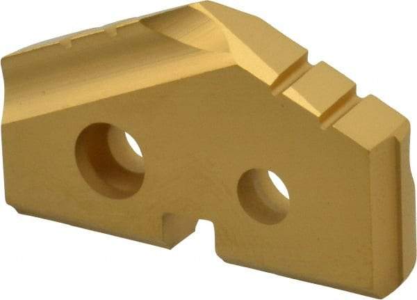 Allied Machine and Engineering - 15/16" Diam x 5/32" Thick, Seat Code 1, 132° Included Angle Spade Drill Insert - TiN Coated, Carbide, Grade P40, Series T-A - Apex Tool & Supply