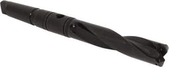 Allied Machine and Engineering - Series 2.5, 1-3/16 to 1-3/8" Diam, 4MT Taper Shank, Helical Flute Spade Drill - 5-3/8" Max Depth, 8-37/64" Body Length, 13-1/16" OAL, Intermediate Length, Through Coolant - Apex Tool & Supply