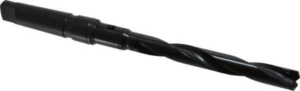 Allied Machine and Engineering - Series 1.5, 55/64 to 15/16" Diam, 4MT Taper Shank, Helical Flute Spade Drill - 6-3/4" Max Depth, 9-43/64" Body Length, 14-5/32" OAL, Standard Length, Through Coolant - Apex Tool & Supply
